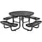 Global Industrial Round Kids Picnic Table, Black, Expanded Metal, 46 in L, 24-1/2 in H Overall 277150KBK - alternate 1
